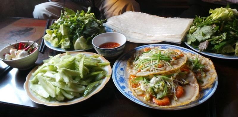 Bánh xèo tôm nhảy Mỹ Cang