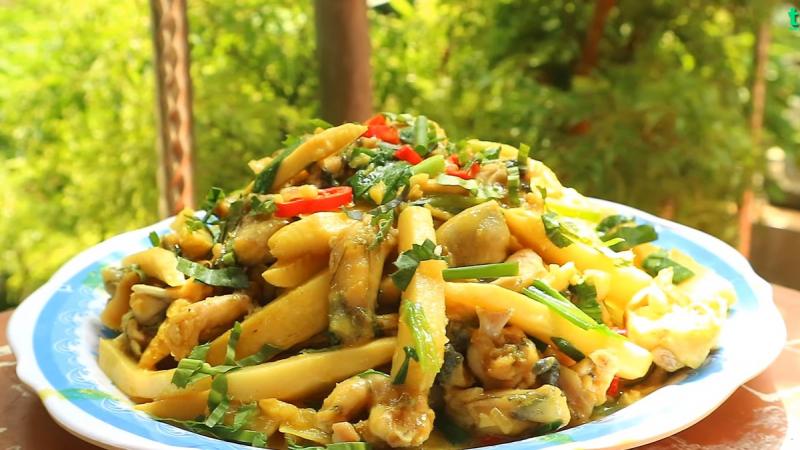 Bao tử Ếch xào bông Hẹ