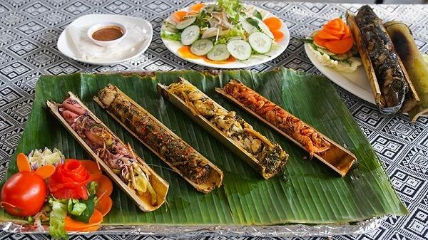 Các món nướng trong lô ô