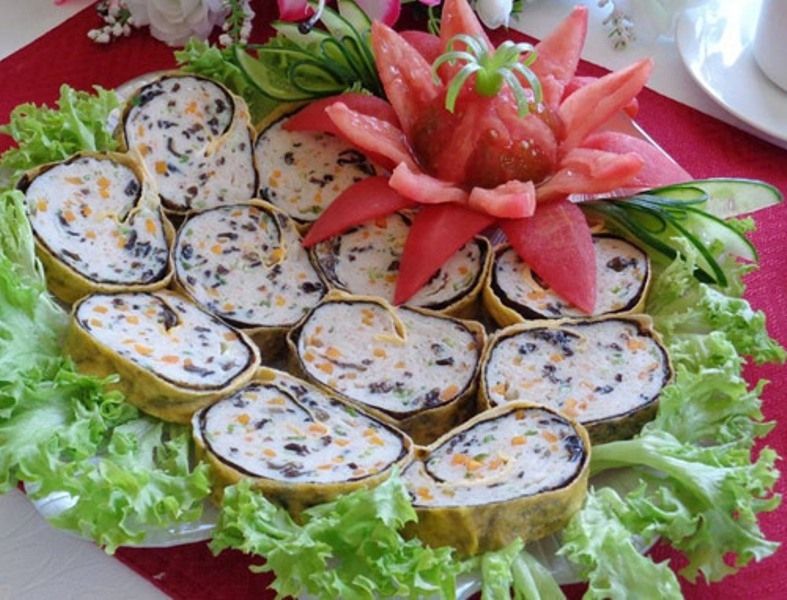 Chả tôm cuộn rong biển