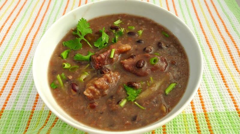 Cháo đậu đỏ thịt bò
