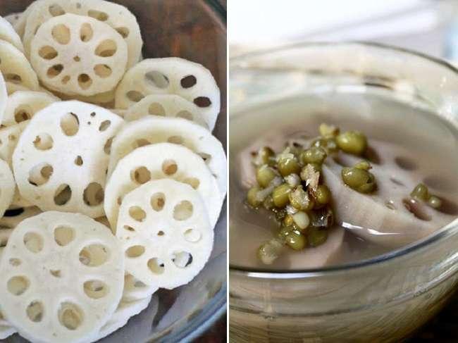 Chè củ sen đậu xanh