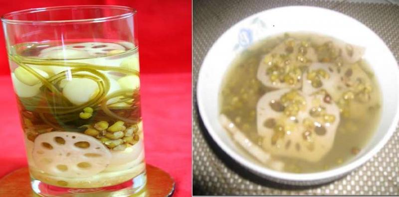 Chè củ sen đậu xanh
