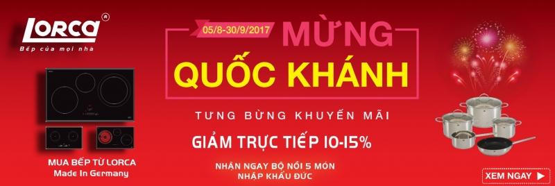 Chương trình khuyến mãi 2/9: khuyến mãi bếp từ của Lorca