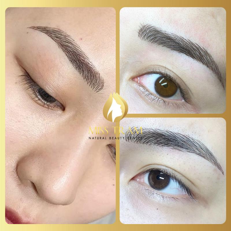 ĐIÊU KHẮC CHÂN MÀY PHẨY SỢI 9D TẠI MISS TRAM NATURAL BEAUTY CENTER
