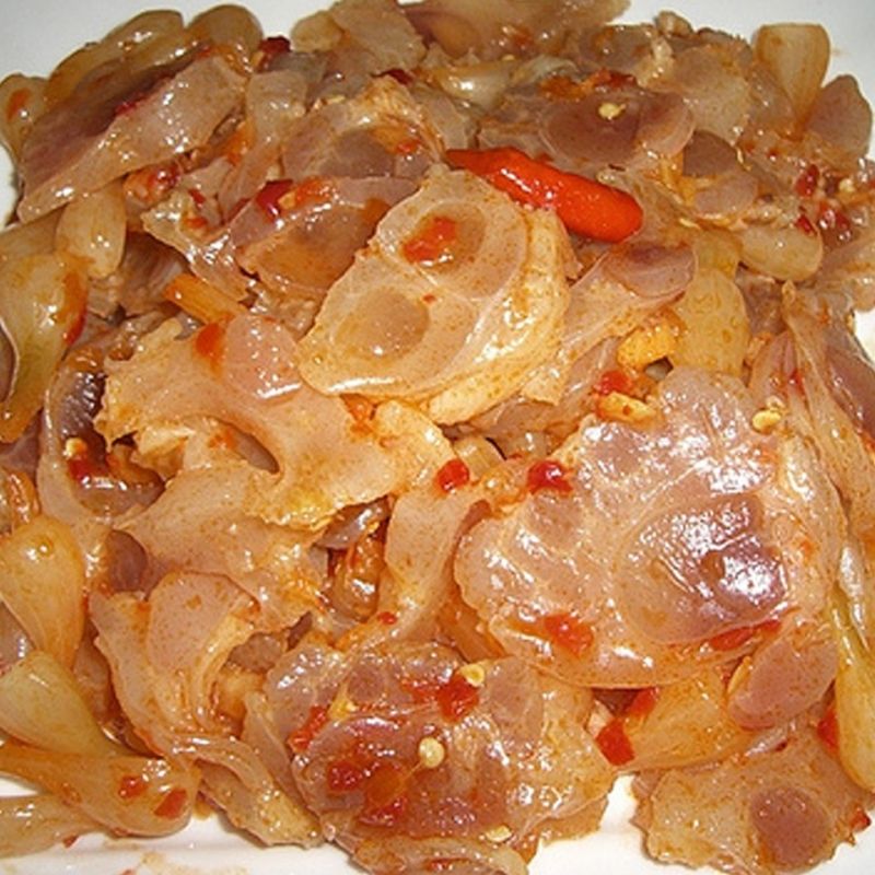 Món gân bò muối
