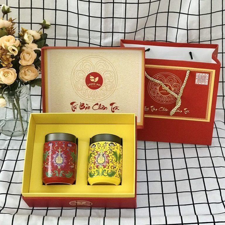 Hộp quà tặng Khai Tâm Tứ Phẩm Trà VIP Sương Mai