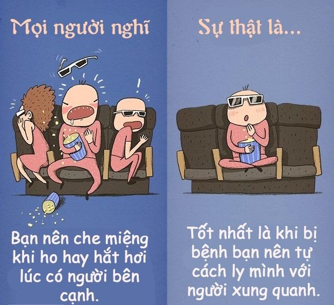 Khi ho hay hắt hơi, chỉ cần che miệng là đủ