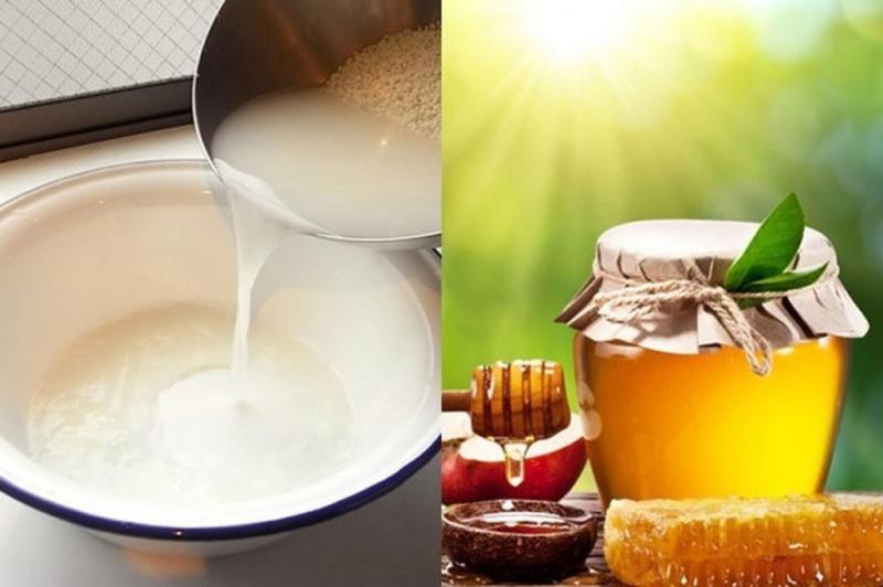 Mặt nạ nước vo gạo và mật ong