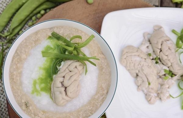 Dùng  trứng với óc lợn sẽ làm tăng cholesterol trong máu