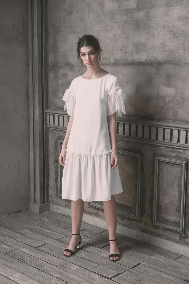 Tulle Sleeve Dress