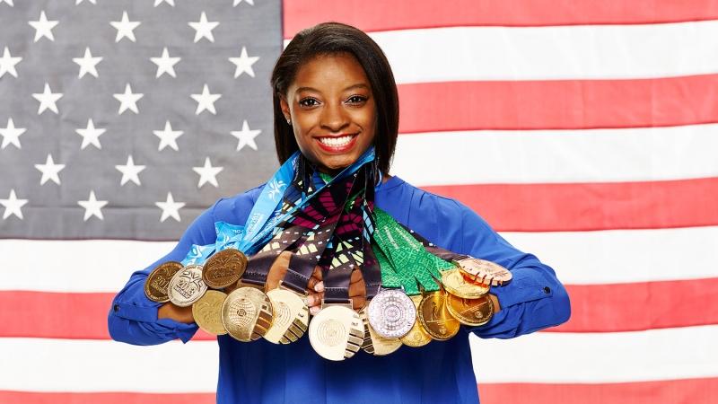 Simone Biles có một bộ sưu tập huy chương rất đáng nể - Nguồn: Sưu tầm