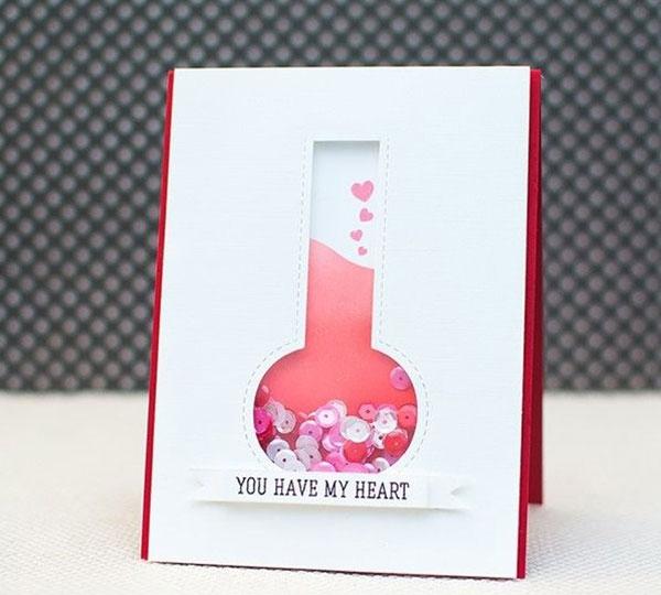 Thiệp Valentine lọ hóa chất