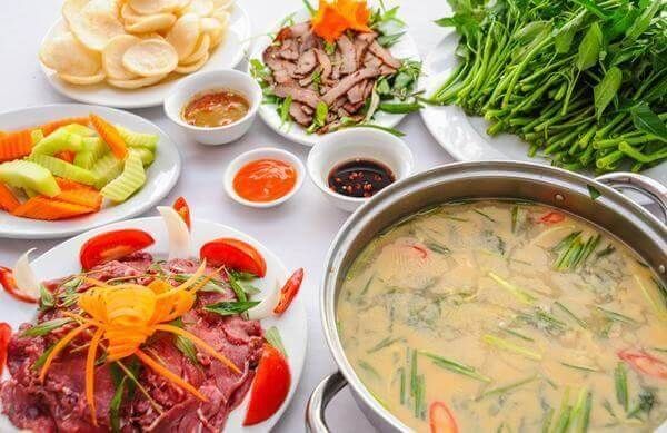 Thịt trâu nhúng mẻ