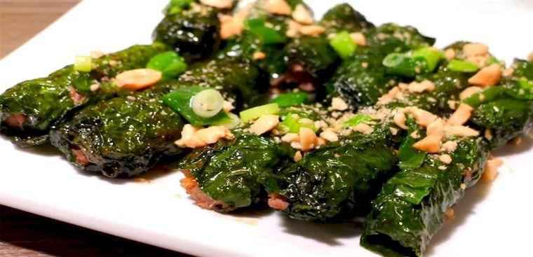 Thịt trâu nướng lá lốt