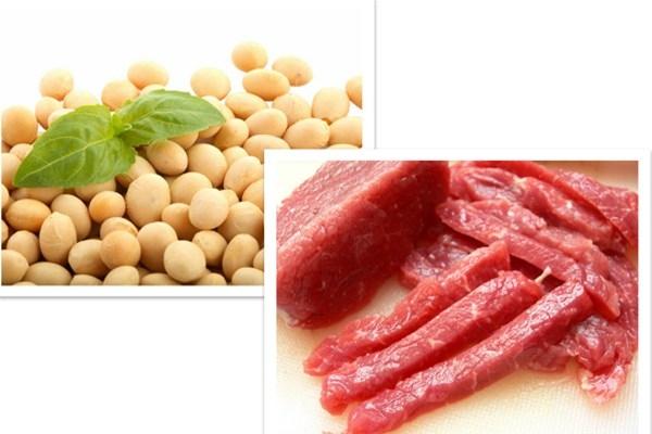 Các bà mẹ tuyệt đối không nên nấu chung thịt với đậu nành cho trẻ ăn.