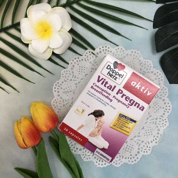 Viên uống bổ sung Vitamin và khoáng chất cho bà bầu Doppelherz Aktiv Vital Pregna