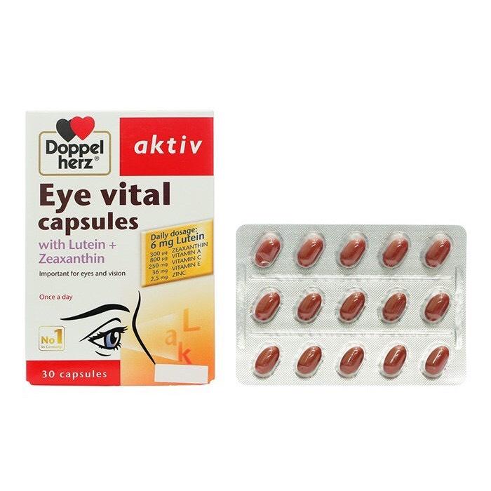 Viên uống tăng cường thị lực, chống mỏi mắt Doppelherz Aktiv Eye Vital Capsules