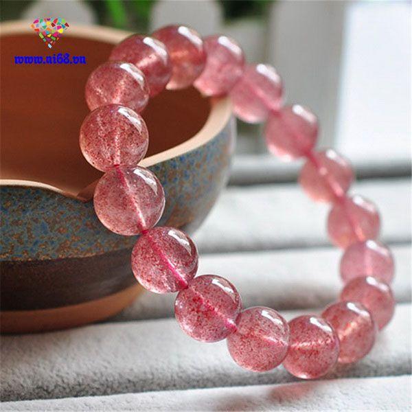 Vòng tay đá thạch anh dâu tây